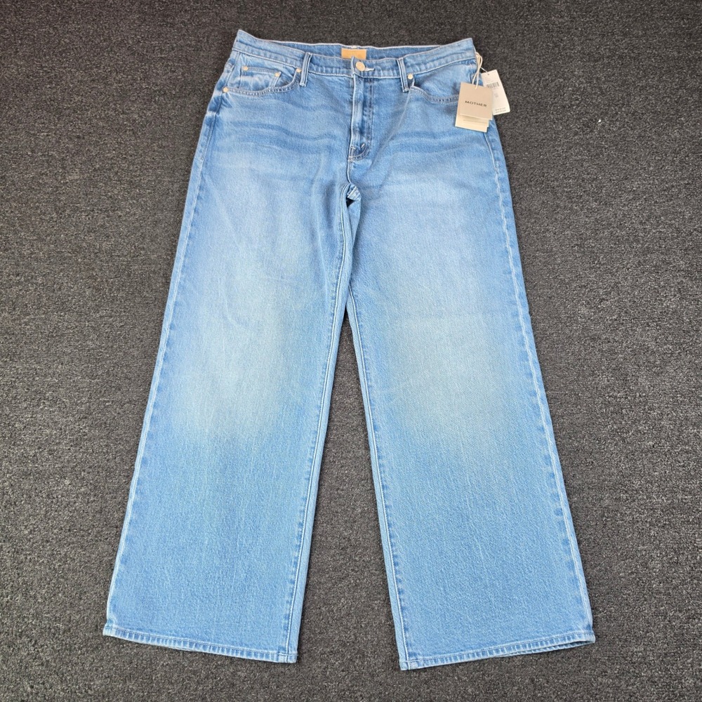 Mother The Mid Rise Maven Ankle Jeans Blue Womens 28 Wide Leg Magic School Bus